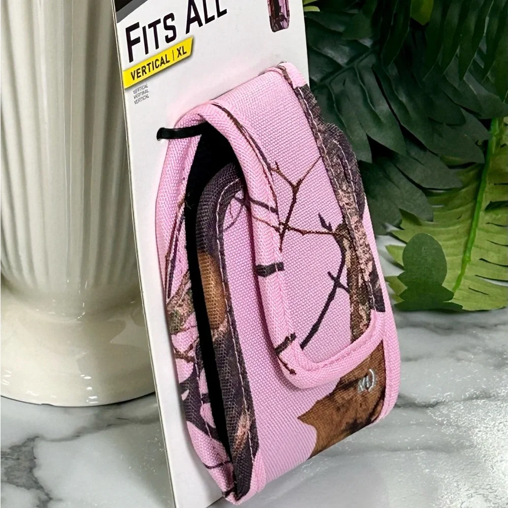 NEW* MOSSY OAK PINK CAMO FITS ALL VERTICAL XL CELL PHONE HOLSTER